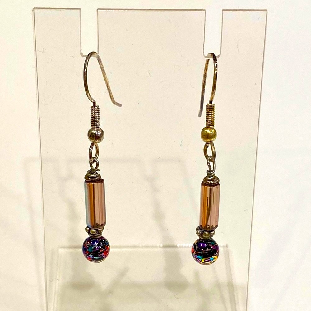 Vintage 90’s Handcrafted Wire dangle Earrings Pierced Ears